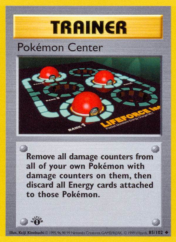 Pokemon Center (85/102) (Shadowless) [Base Set 1st Edition] | Galactic Gamez