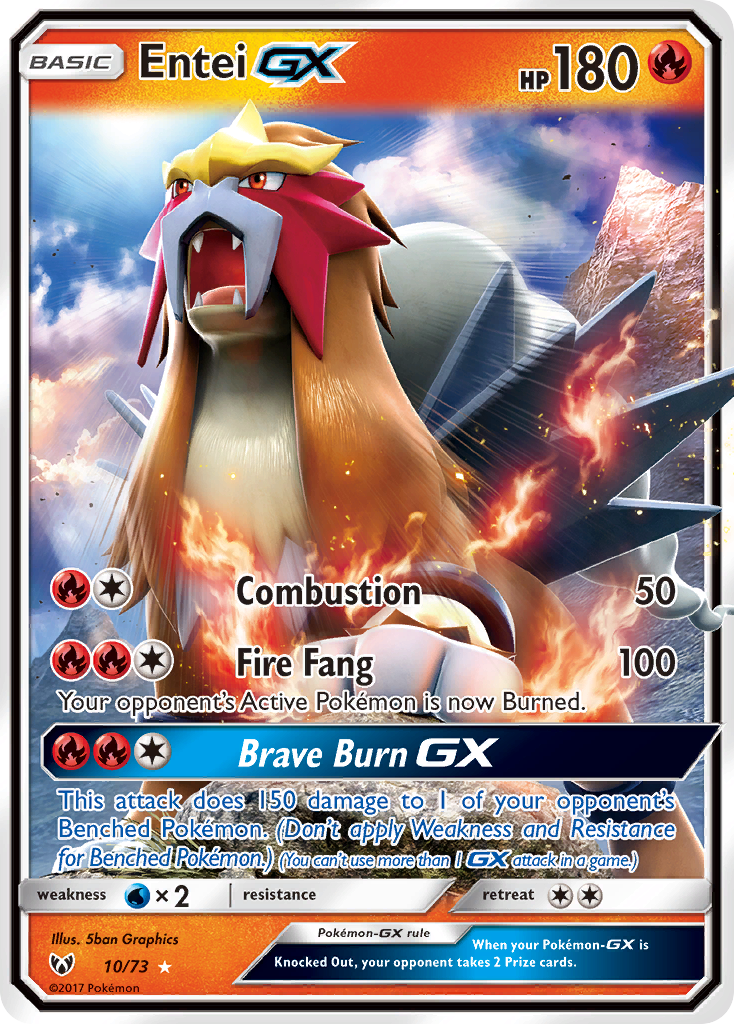 Entei GX (10/73) [Sun & Moon: Shining Legends] | Galactic Gamez