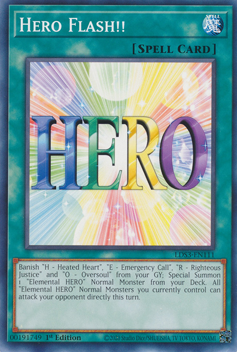 Hero Flash!! [LDS3-EN111] Common | Galactic Gamez