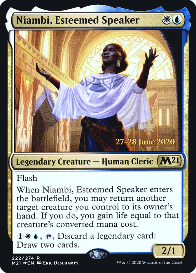 Niambi, Esteemed Speaker  [Core Set 2021 Prerelease Promos] | Galactic Gamez