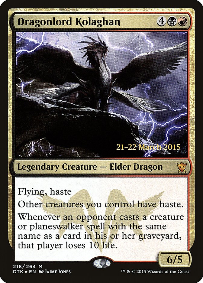 Dragonlord Kolaghan  [Dragons of Tarkir Prerelease Promos] | Galactic Gamez