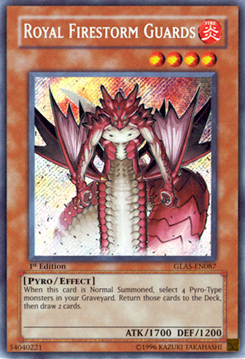 Royal Firestorm Guards [GLAS-EN087] Secret Rare | Galactic Gamez