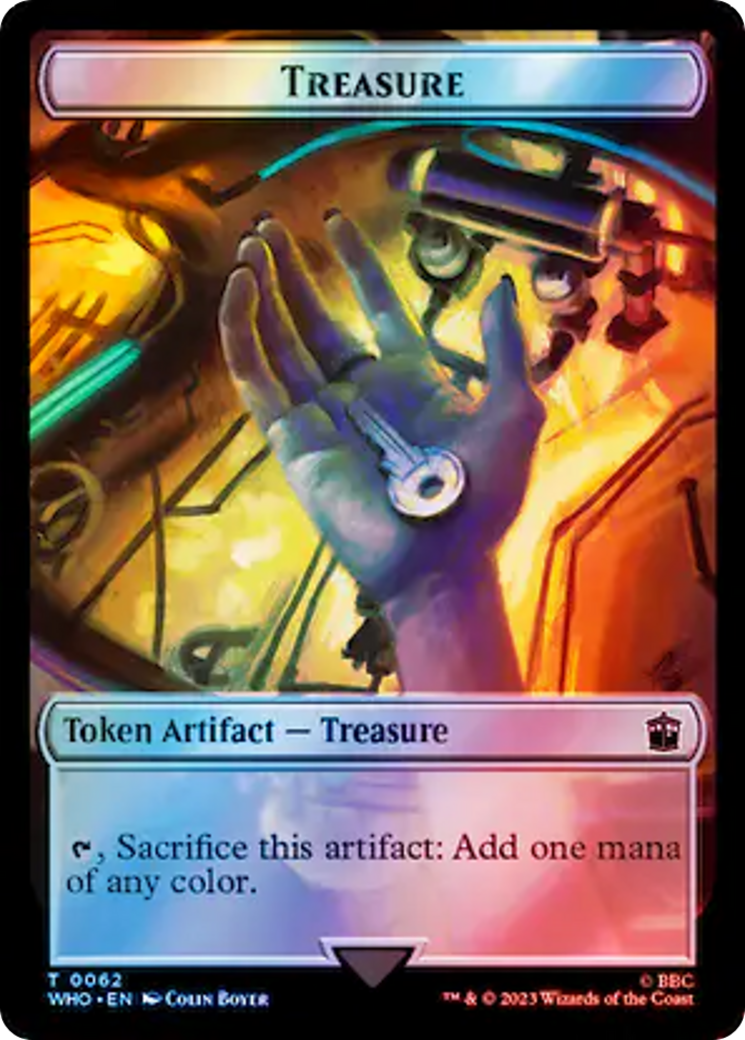 Copy // Treasure (0062) Double-Sided Token (Surge Foil) [Doctor Who Tokens] | Galactic Gamez