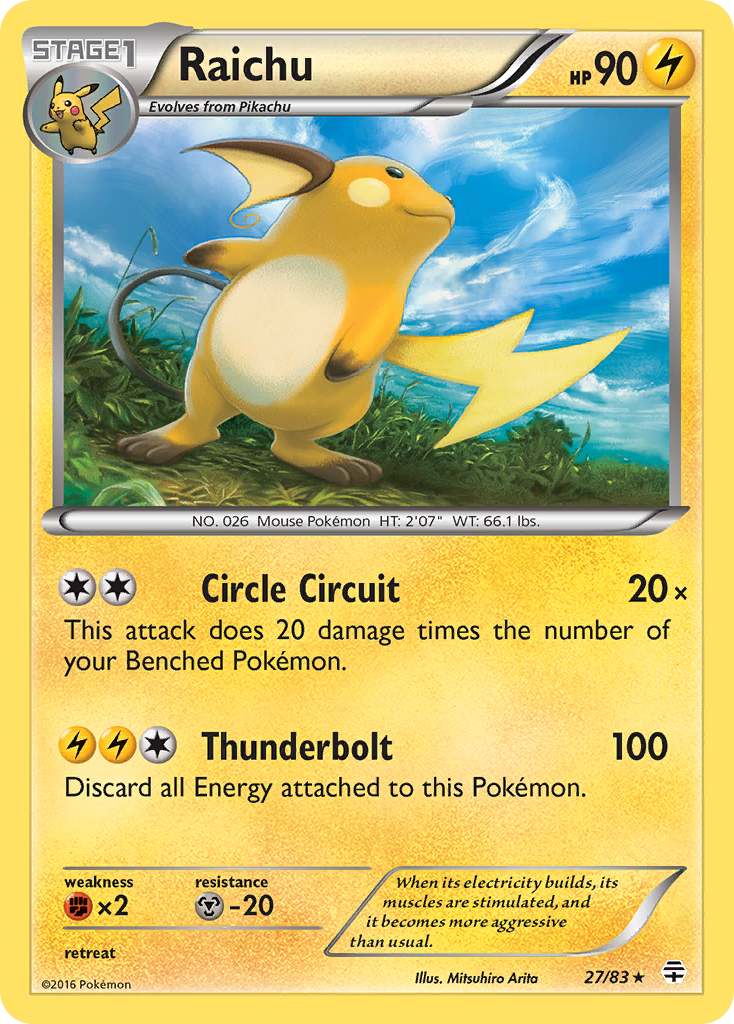 Raichu (27/83) [XY: Generations] | Galactic Gamez