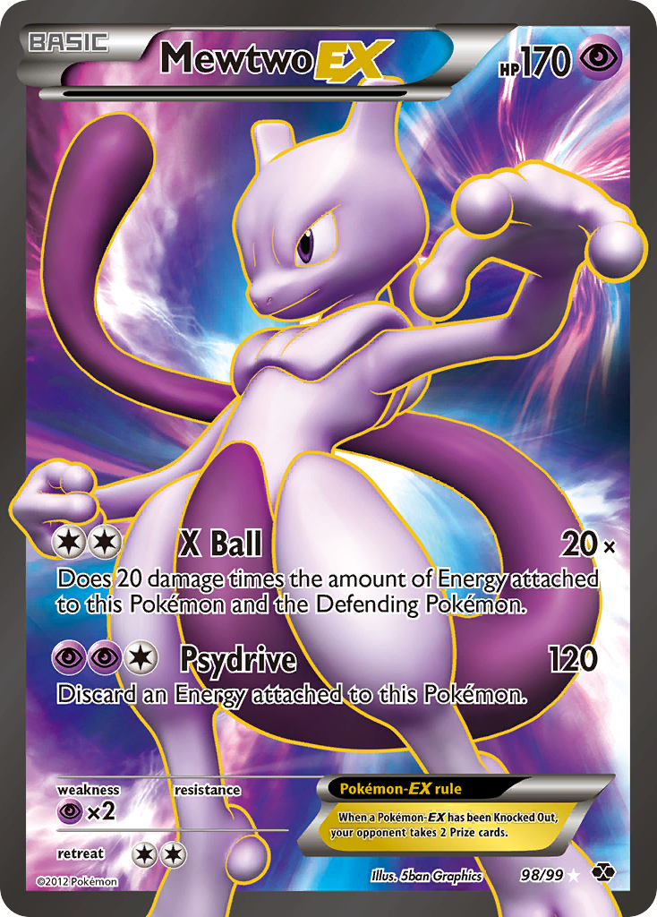 Mewtwo EX (98/99) [Black & White: Next Destinies] | Galactic Gamez