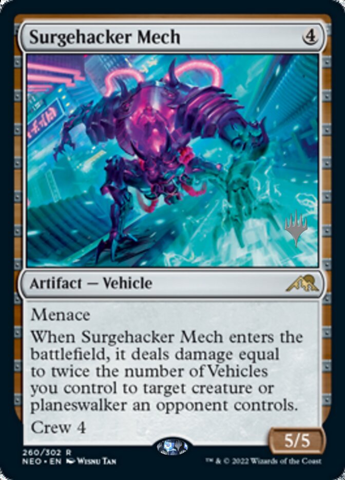 Surgehacker Mech (Promo Pack) [Kamigawa: Neon Dynasty Promos] | Galactic Gamez