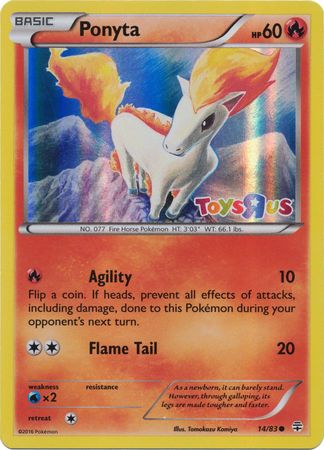 Ponyta (14/83) (Toys R Us Promo) [XY: Generations] | Galactic Gamez