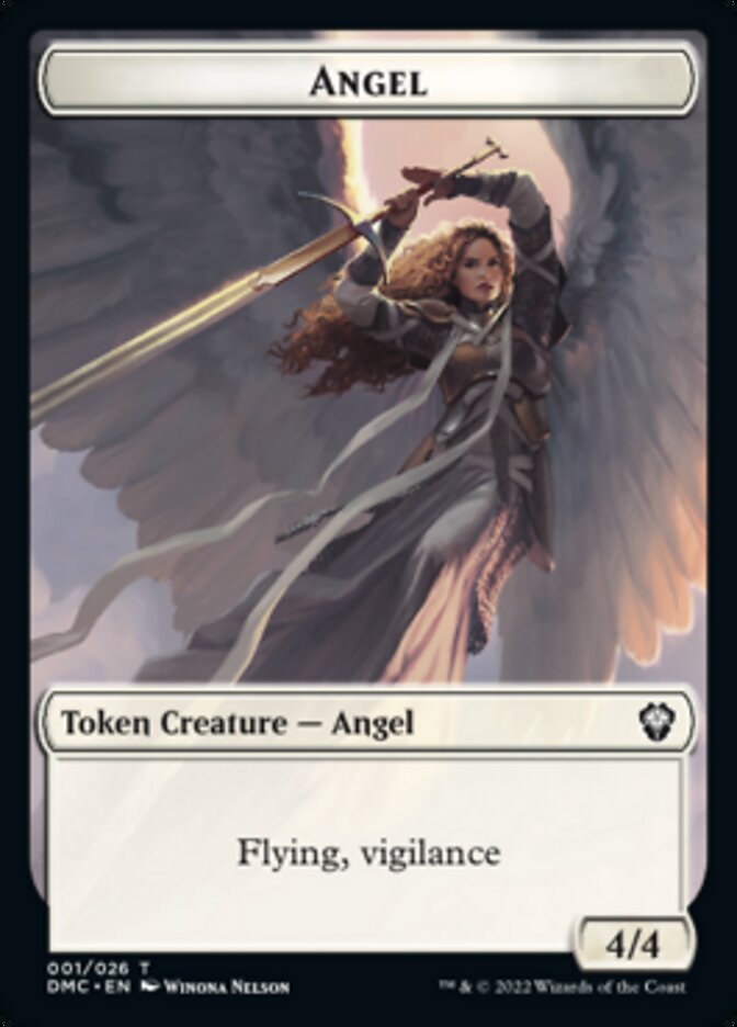 Kavu // Angel Double-sided Token [Dominaria United Commander Tokens] | Galactic Gamez