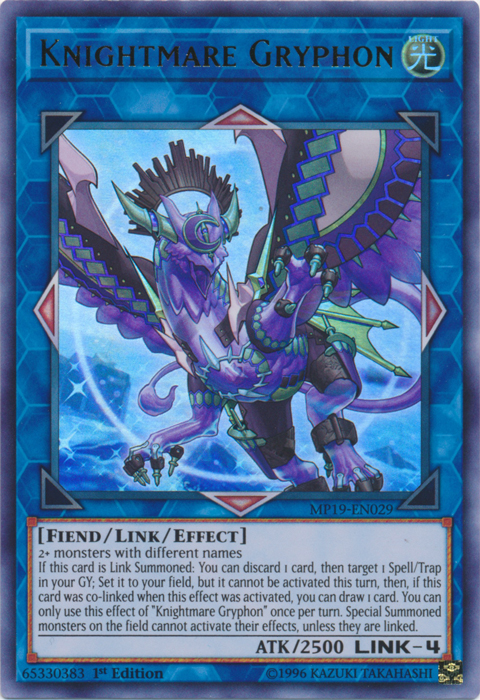 Knightmare Gryphon [MP19-EN029] Ultra Rare | Galactic Gamez