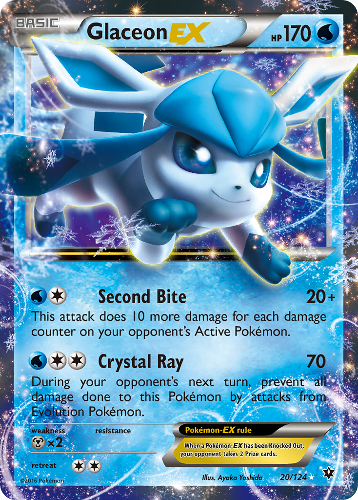 Glaceon EX (20/124) [XY: Fates Collide] | Galactic Gamez