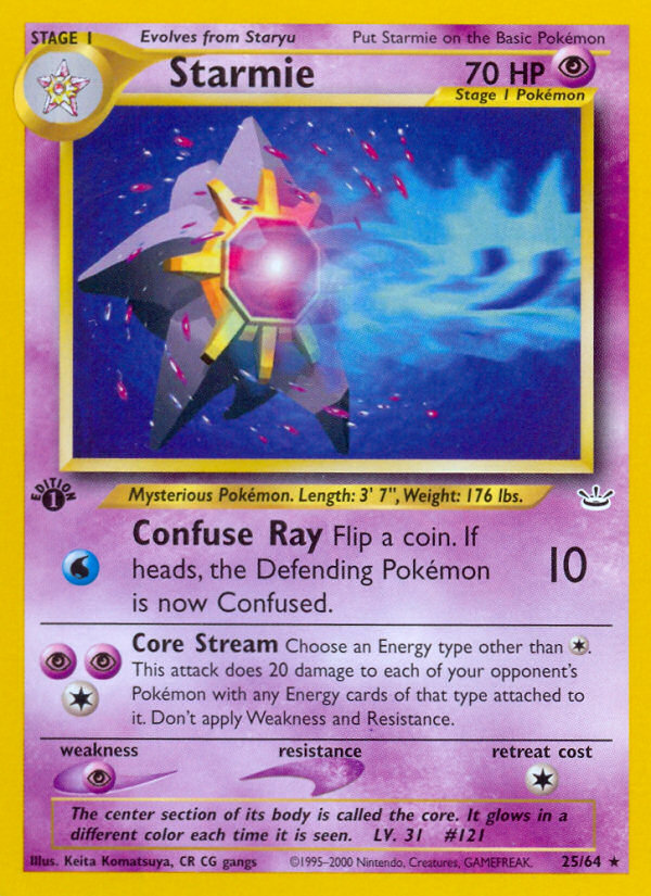 Starmie (25/64) [Neo Revelation 1st Edition] | Galactic Gamez