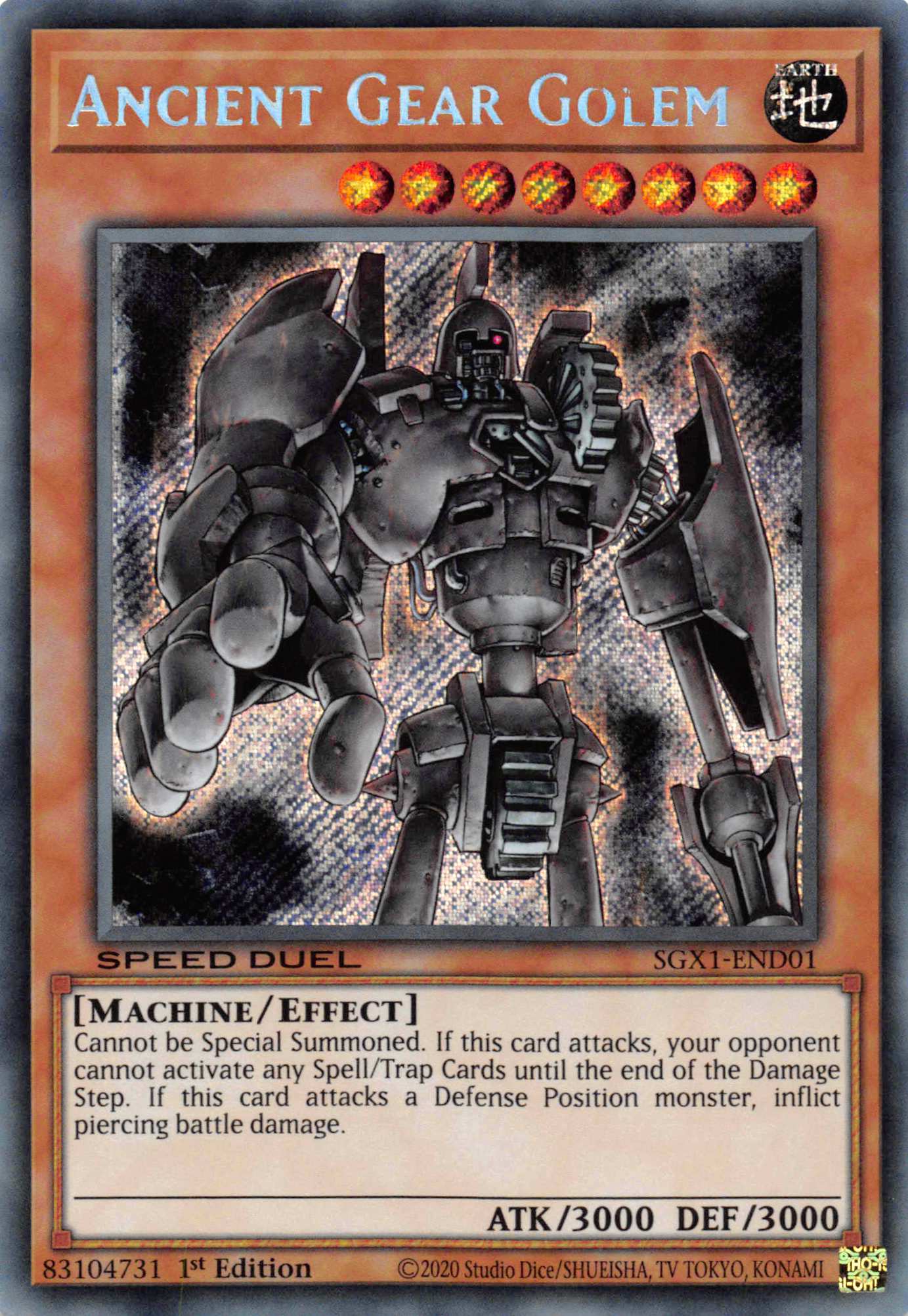 Ancient Gear Golem [SGX1-END01] Secret Rare | Galactic Gamez