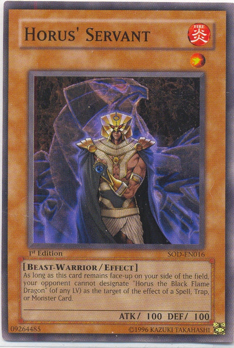 Horus' Servant [SOD-EN016] Common | Galactic Gamez