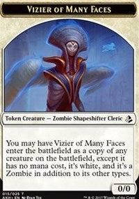 Vizier of Many Faces // Zombie Token [Amonkhet Tokens] | Galactic Gamez