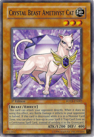 Crystal Beast Amethyst Cat [FOTB-EN002] Common | Galactic Gamez