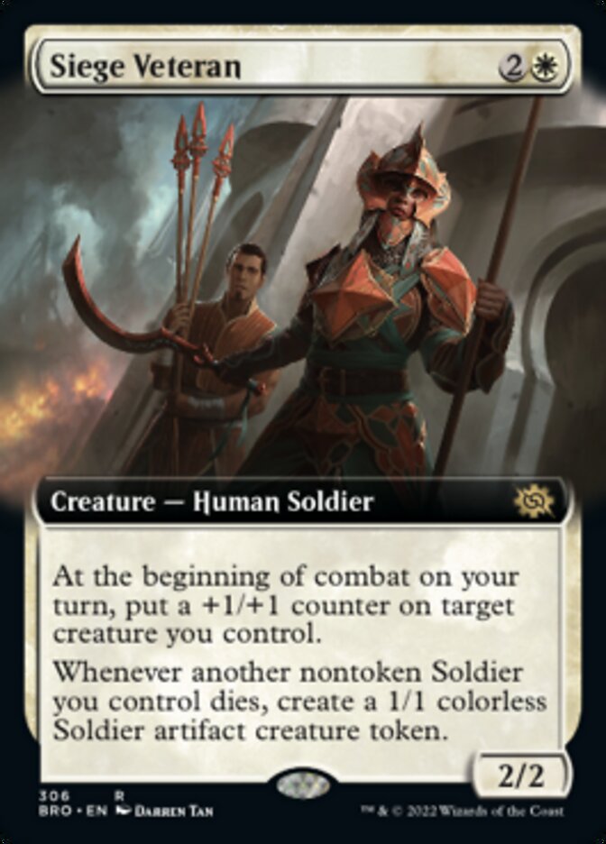 Siege Veteran (Extended Art) [The Brothers' War] | Galactic Gamez