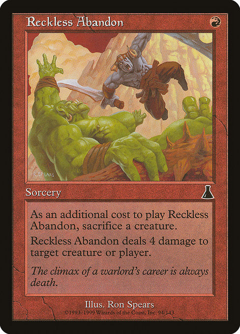 Reckless Abandon [Urza's Destiny] | Galactic Gamez