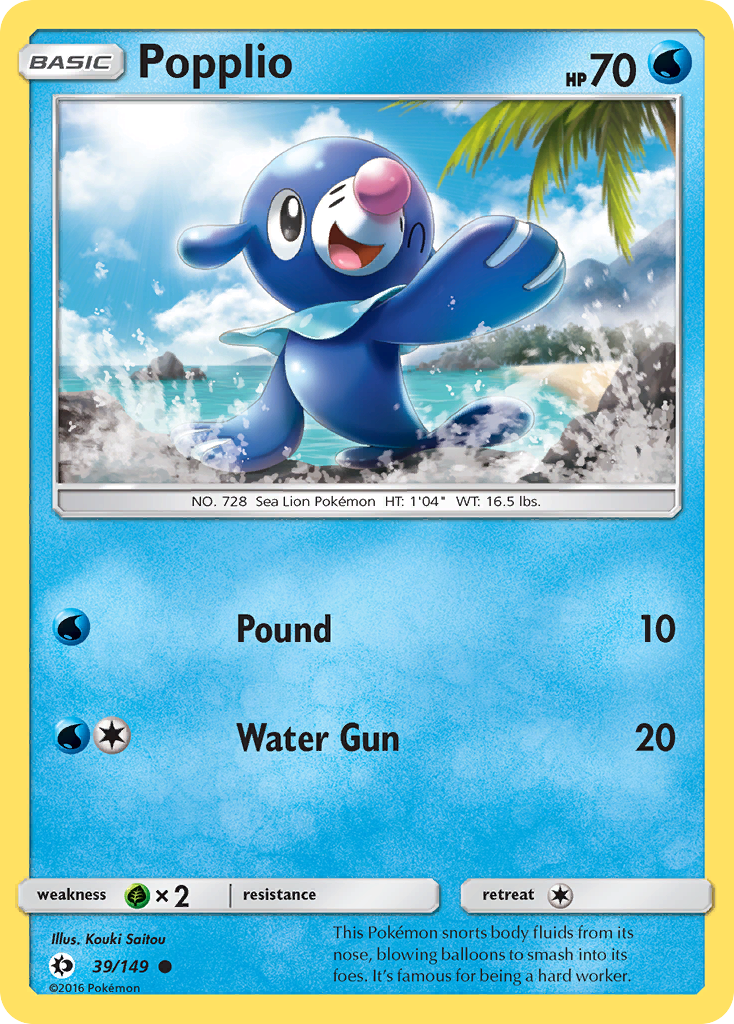 Popplio (39/149) [Sun & Moon: Base Set] | Galactic Gamez