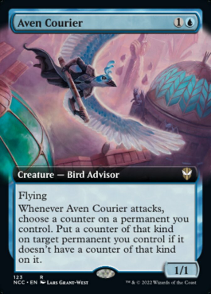 Aven Courier (Extended Art) [Streets of New Capenna Commander] | Galactic Gamez