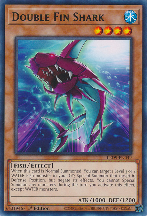 Double Fin Shark [LED9-EN049] Rare | Galactic Gamez