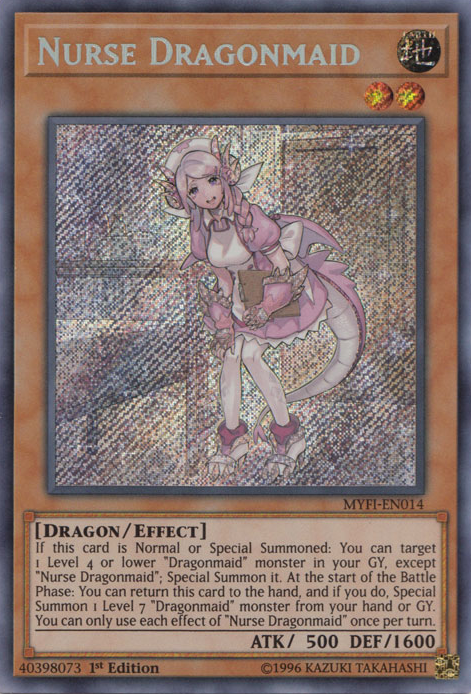 Nurse Dragonmaid [MYFI-EN014] Secret Rare | Galactic Gamez