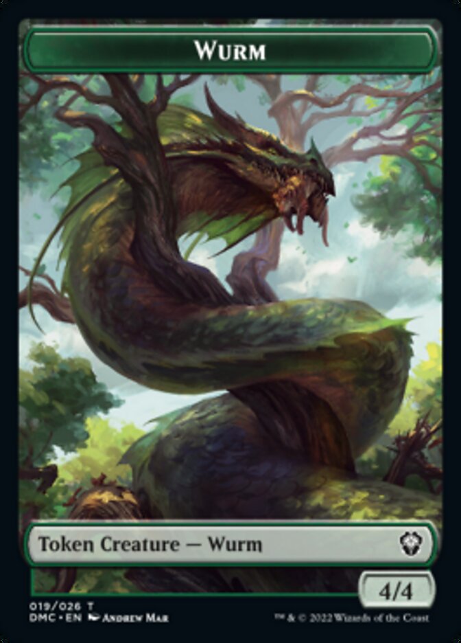 Wurm Token [Dominaria United Commander Tokens] | Galactic Gamez