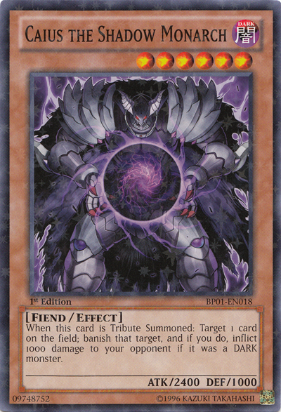 Caius the Shadow Monarch [BP01-EN018] Starfoil Rare | Galactic Gamez