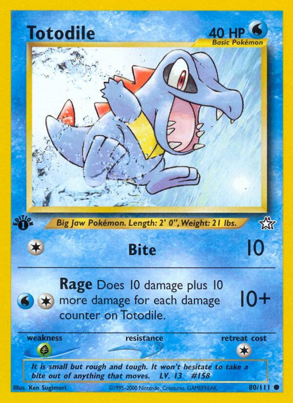 Totodile (80/111) [Neo Genesis 1st Edition] | Galactic Gamez