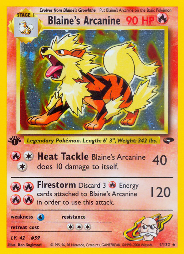 Blaine's Arcanine (1/132) [Gym Challenge 1st Edition] | Galactic Gamez