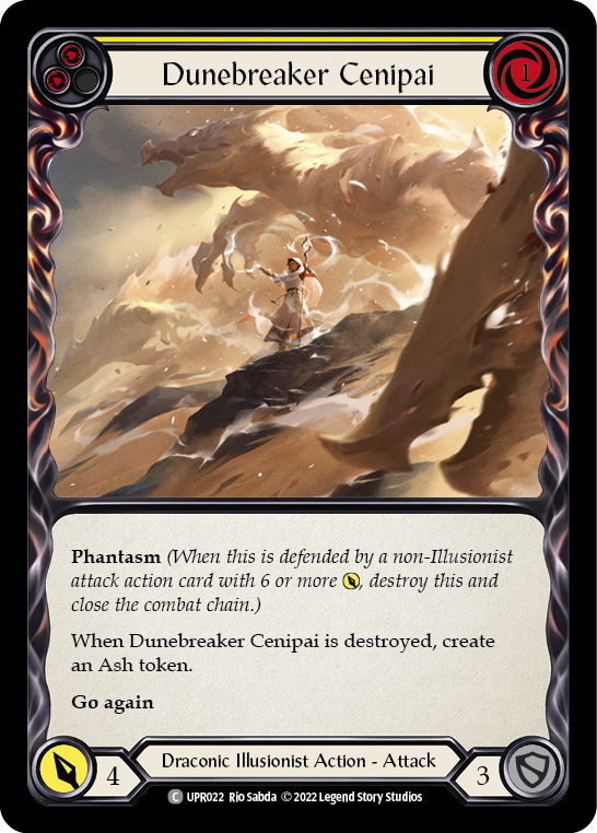 Dunebreaker Cenipai (Yellow) [UPR022] (Uprising)  Rainbow Foil | Galactic Gamez