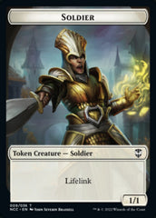 Soldier (09) // Cat Beast Double-sided Token [Streets of New Capenna Commander Tokens] | Galactic Gamez