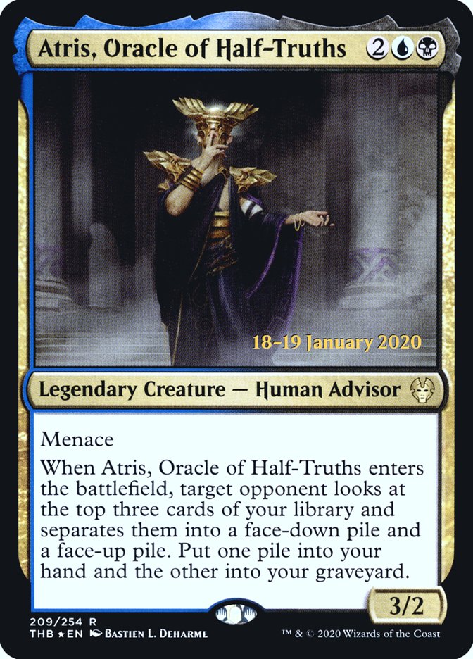 Atris, Oracle of Half-Truths [Theros Beyond Death Prerelease Promos] | Galactic Gamez