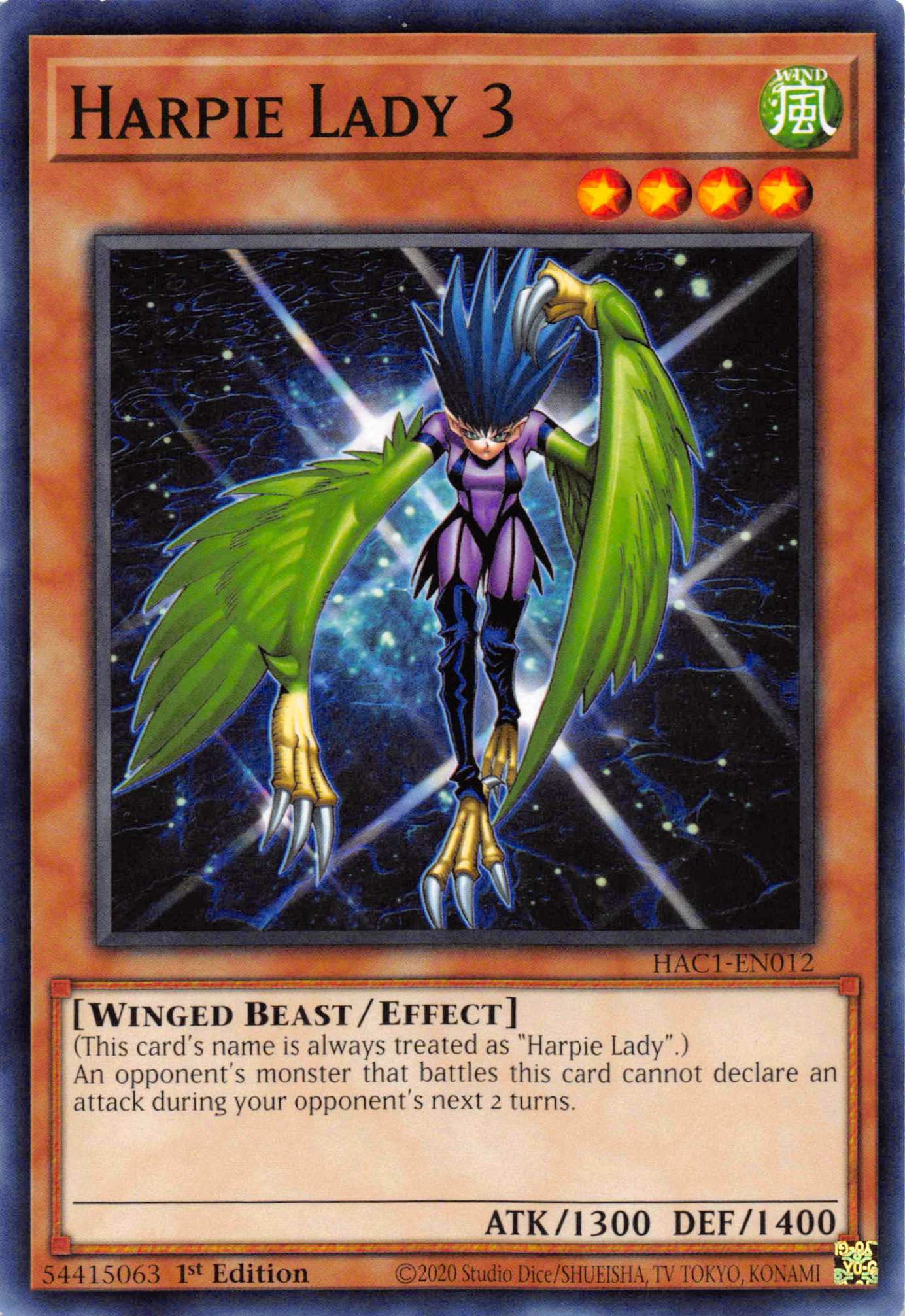 Harpie Lady 3 [HAC1-EN012] Common | Galactic Gamez