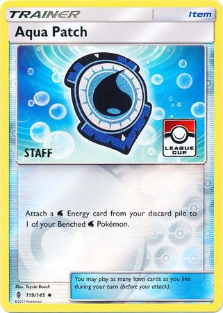 Aqua Patch (119/145) (League Promo Staff) [Sun & Moon: Guardians Rising] | Galactic Gamez