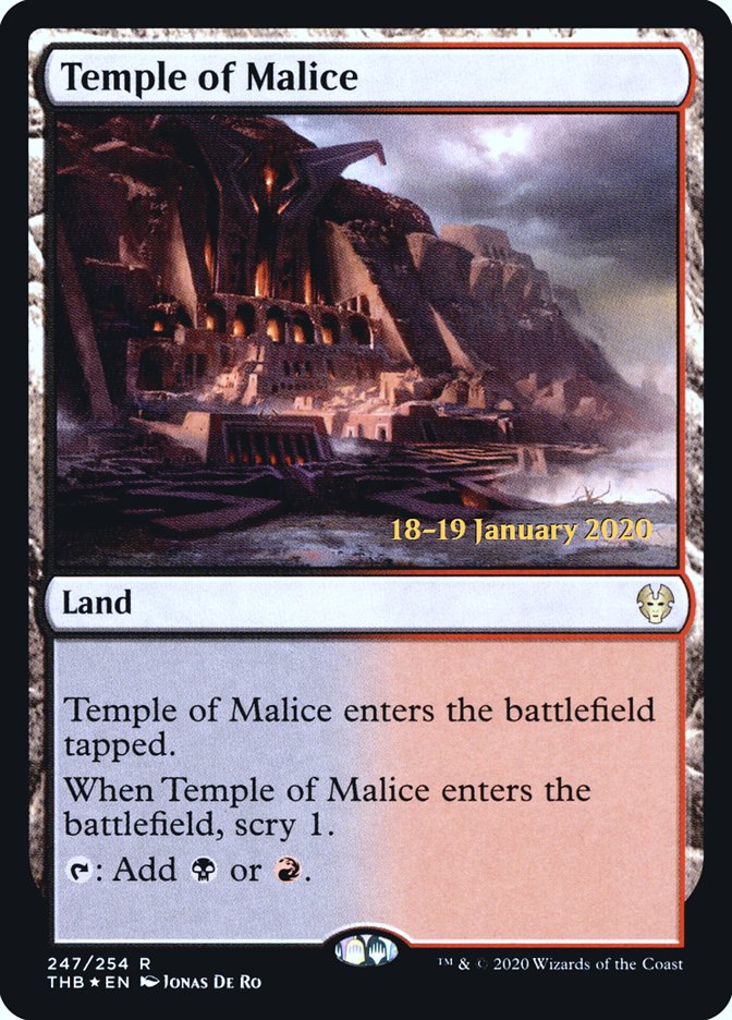 Temple of Malice [Theros Beyond Death Prerelease Promos] | Galactic Gamez