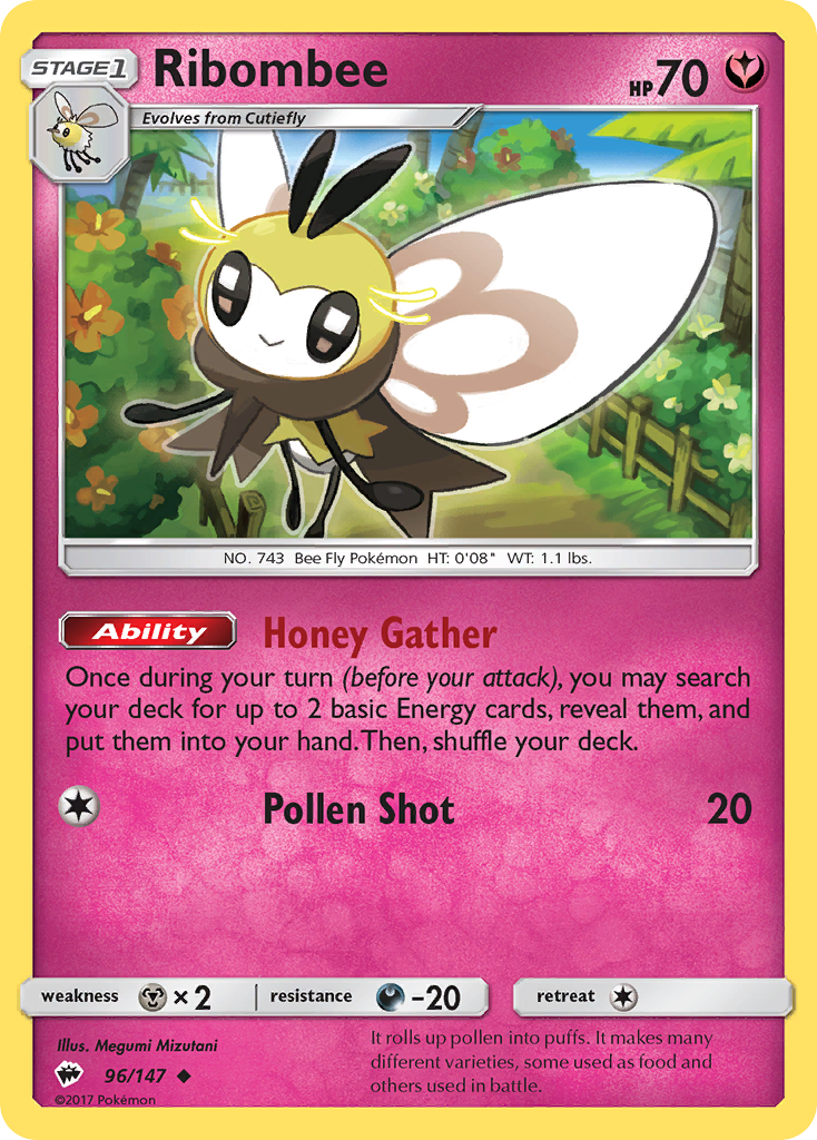 Ribombee (96/147) [Sun & Moon: Burning Shadows] | Galactic Gamez