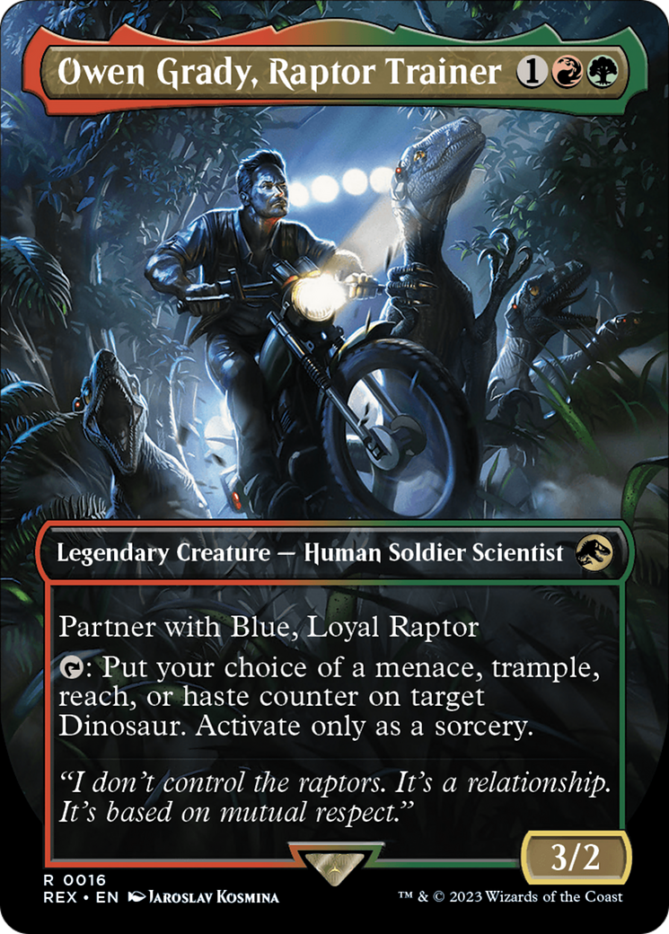 Owen Grady, Raptor Trainer (Borderless) [Jurassic World Collection] | Galactic Gamez