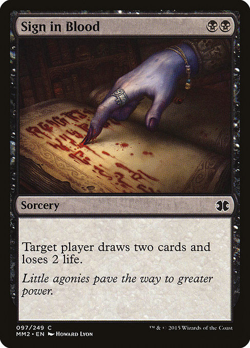 Sign in Blood [Modern Masters 2015] | Galactic Gamez
