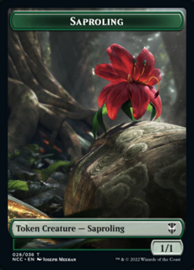 Beast // Saproling Double-sided Token [Streets of New Capenna Commander Tokens] | Galactic Gamez