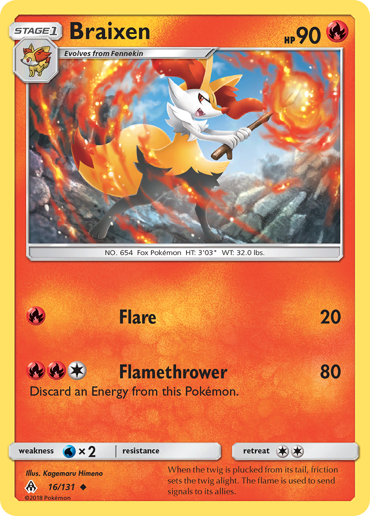 Braixen (16/131) [Sun & Moon: Forbidden Light] | Galactic Gamez