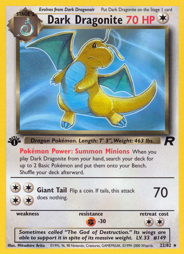 Dark Dragonite (22/82) [Team Rocket 1st Edition] | Galactic Gamez