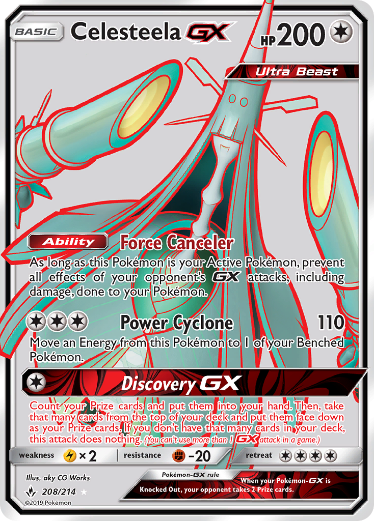 Celesteela GX (208/214) [Sun & Moon: Unbroken Bonds] | Galactic Gamez