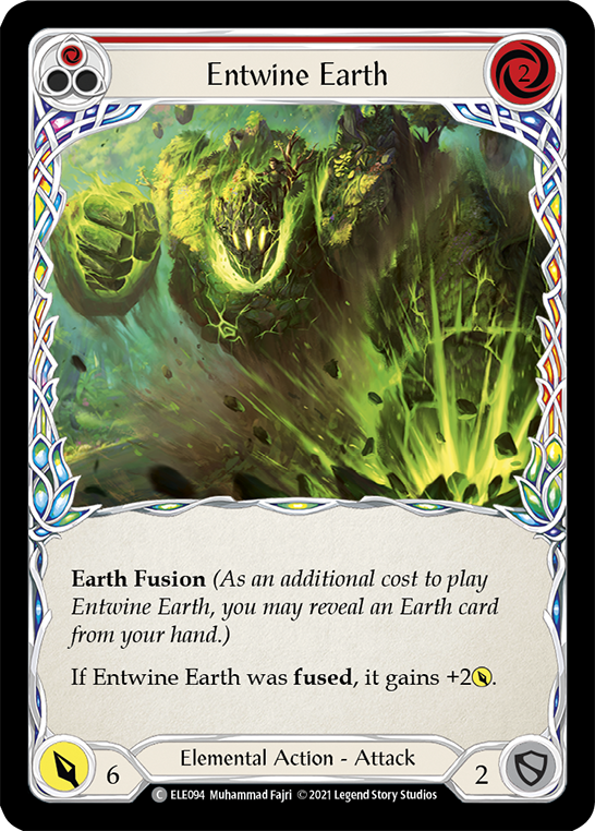 Entwine Earth (Red) [ELE094] (Tales of Aria)  1st Edition Rainbow Foil | Galactic Gamez