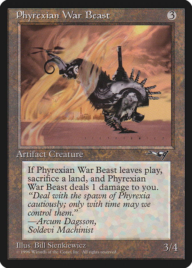 Phyrexian War Beast (Signature on Right) [Alliances] | Galactic Gamez