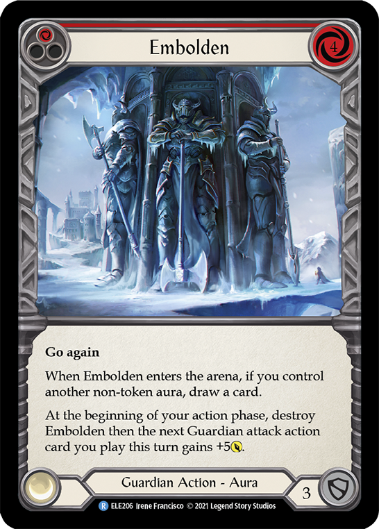 Embolden (Red) [ELE206] (Tales of Aria)  1st Edition Rainbow Foil | Galactic Gamez