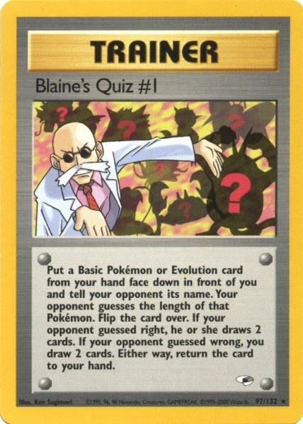 Blaine's Quiz #1 (97/132) [Gym Heroes Unlimited] | Galactic Gamez