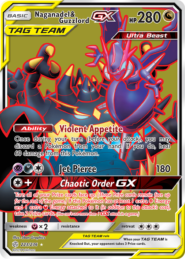 Naganadel & Guzzlord GX (223/236) [Sun & Moon: Cosmic Eclipse] | Galactic Gamez