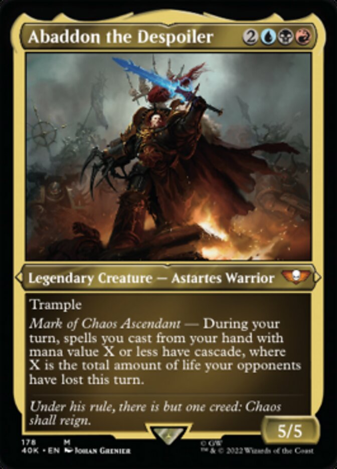 Abaddon the Despoiler (Display Commander) (Surge Foil) [Universes Beyond: Warhammer 40,000] | Galactic Gamez