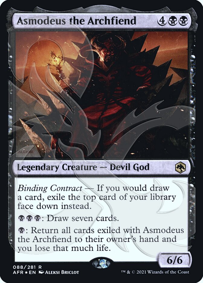 Asmodeus the Archfiend (Ampersand Promo) [Dungeons & Dragons: Adventures in the Forgotten Realms Promos] | Galactic Gamez