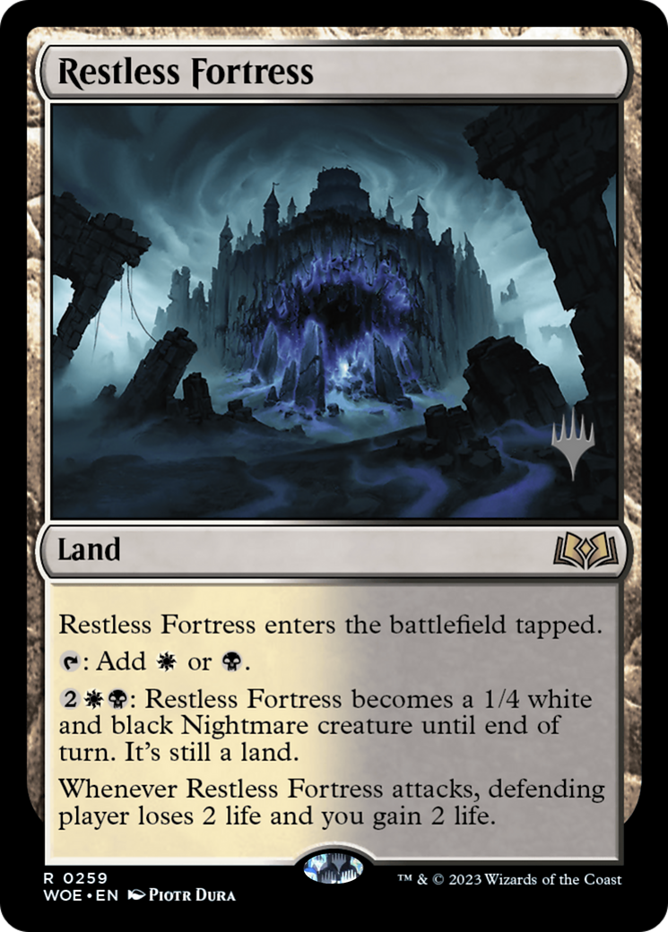 Restless Fortress (Promo Pack) [Wilds of Eldraine Promos] | Galactic Gamez